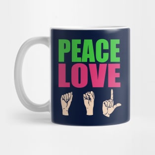 Peace Love ASL Mug